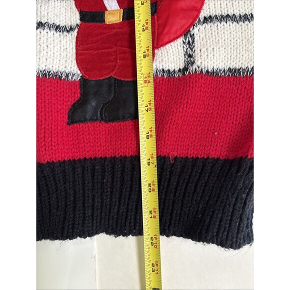 Vintage Ladies EXTRA Christmas Santa Mock Neck LS Over Sized Sweater Size S - Picture 5 of 8